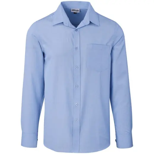 Mens Long Sleeve Northampton Shirt Sky Blue Front